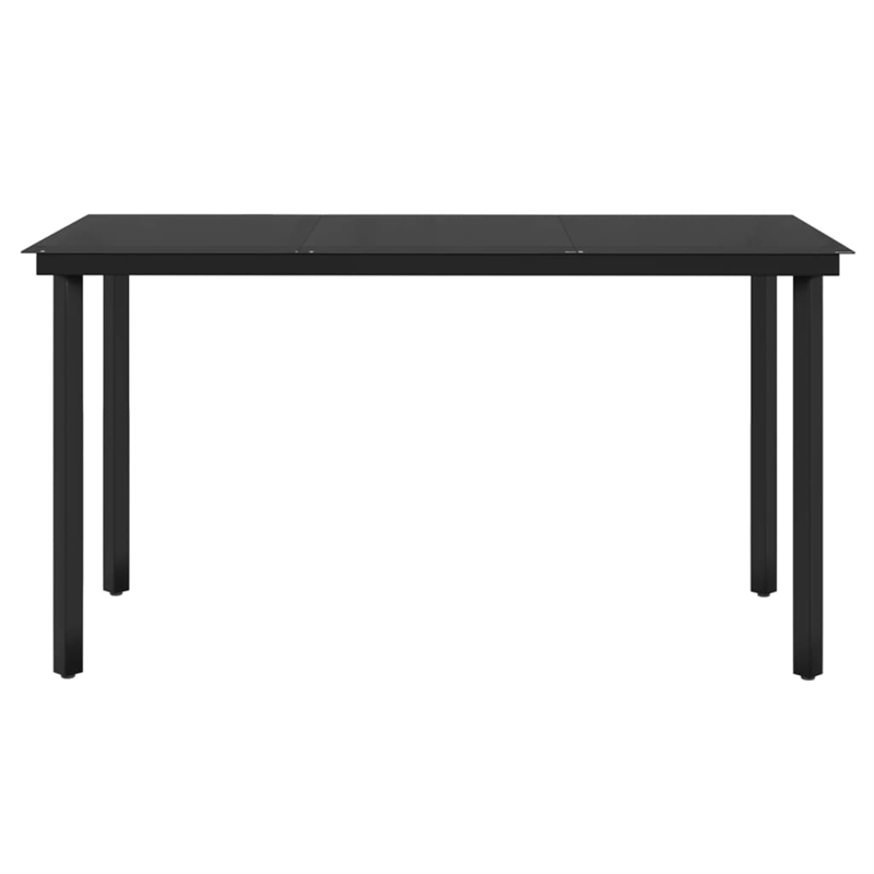 Bowery Hill Contemporary Garden Dining Set in Brown and Black