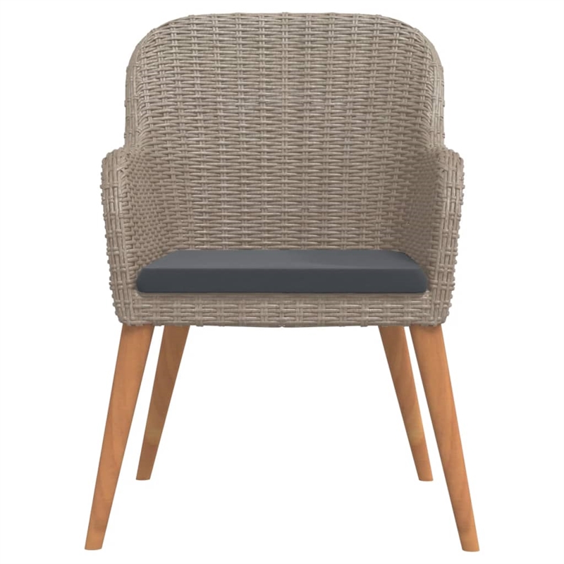 Bowery Hill Contemporary Garden Dining Set in Brown and Black