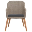 Bowery Hill Contemporary Garden Dining Set in Brown and Black