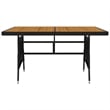 Bowery Hill PE Rattan & Solid Acacia Wood Outdoor Dining Set in Black