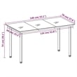 Bowery Hill Contemporary Garden Dining Set in Light Gray/Black