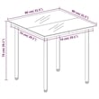 Bowery Hill Powder-Coated Steel & Glass Garden Dining Set in Brown