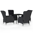 Bowery Hill Contemporary 5-piece Garden Dining Set in Dark Gray