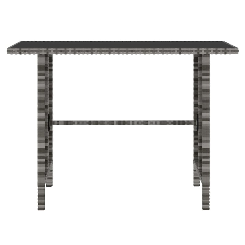 Bowery Hill Patio in Gray PE Rattan Large Patio Dining Set - Set of 4