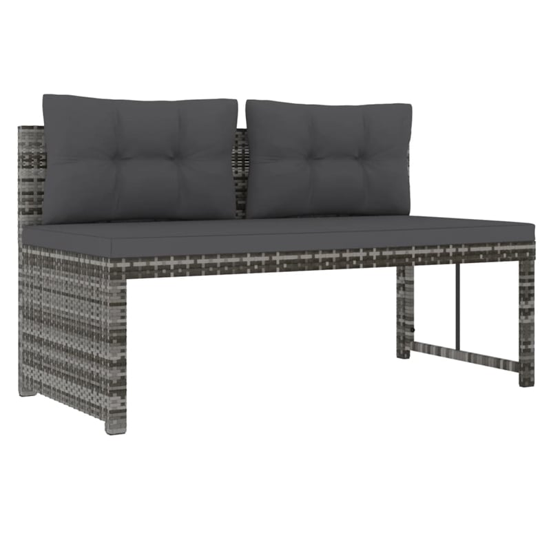 Bowery Hill Patio in Gray PE Rattan Large Patio Dining Set - Set of 4