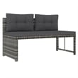 Bowery Hill Patio in Gray PE Rattan Large Patio Dining Set - Set of 4
