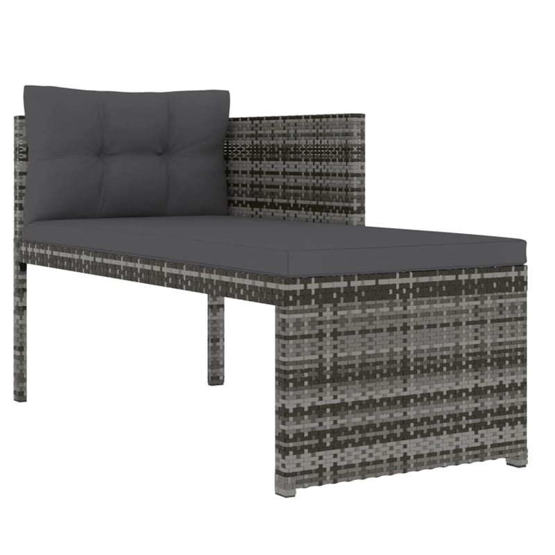 Bowery Hill Patio in Gray PE Rattan Large Patio Dining Set - Set of 4