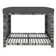 Bowery Hill Patio in Gray PE Rattan Large Patio Dining Set - Set of 4