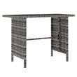Bowery Hill Patio in Gray PE Rattan Large Patio Dining Set - Set of 4