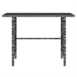 Bowery Hill Patio in Gray PE Rattan Large Patio Dining Set - Set of 4