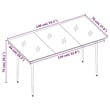 Bowery Hill Contemporary Garden Dining Set in Light Gray and Black