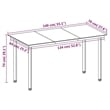 Bowery Hill Contemporary Garden Dining Set in Gray/Dark Gray/Black