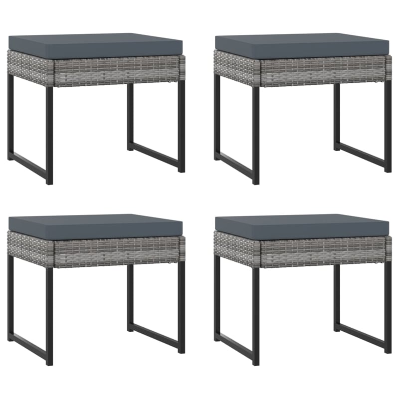 Bowery Hill Contemporary 9 Piece Garden Patio Dining Set in Gray