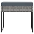 Bowery Hill Contemporary 9 Piece Garden Patio Dining Set in Gray