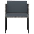 Bowery Hill Contemporary 9 Piece Garden Patio Dining Set in Gray