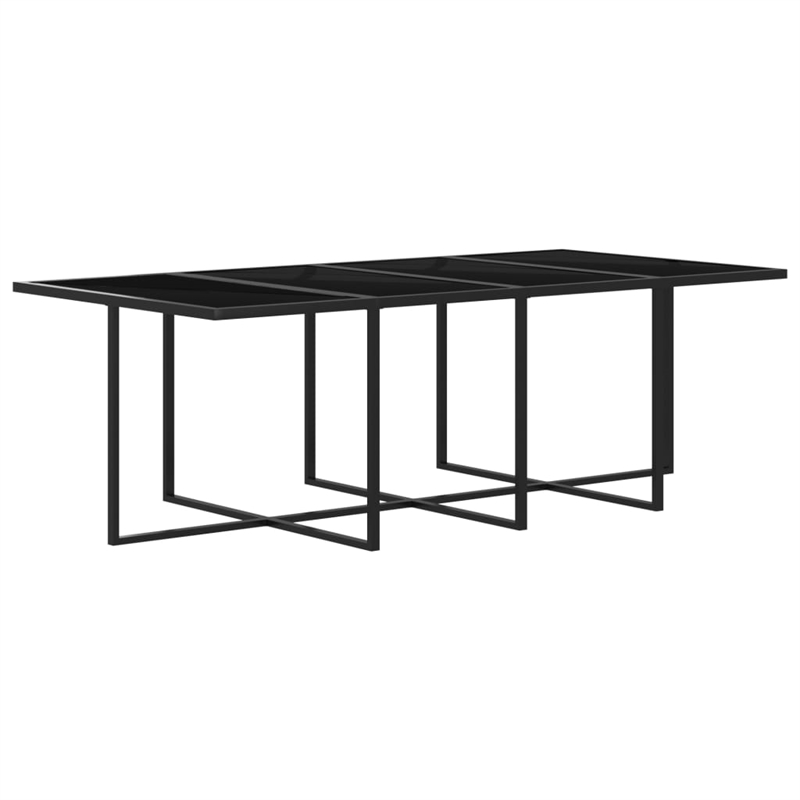Bowery Hill Contemporary 9 Piece Garden Patio Dining Set in Gray