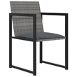 Bowery Hill Contemporary 9 Piece Garden Patio Dining Set in Gray