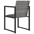 Bowery Hill Contemporary 9 Piece Garden Patio Dining Set in Gray