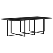 Bowery Hill Contemporary 9 Piece Garden Patio Dining Set in Gray