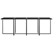 Bowery Hill Contemporary 9 Piece Garden Patio Dining Set in Gray