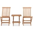 Bowery Hill Sanded Teak HardWood Medium Outdoor Dining Set Teak in Brown