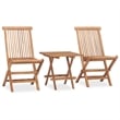 Bowery Hill Sanded Teak HardWood Medium Outdoor Dining Set Teak in Brown