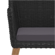 Bowery Hill Powder-Coated Steel Large Durable Garden Dining Set in Black