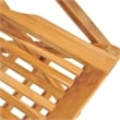 Bowery Hill Solid Teak Wood Medium Foldable Garden Dining Set in Natural Teak