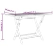 Bowery Hill Solid Teak Wood 5 Piece Foldable Garden Dining Set in Gray