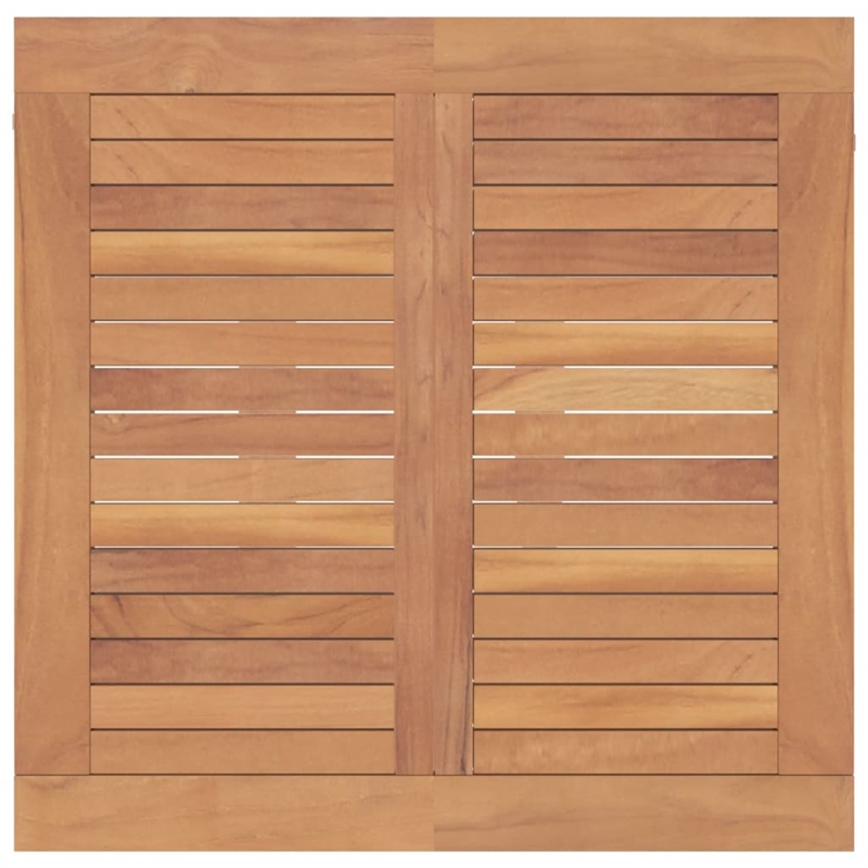 Bowery Hill Solid Teak Wood Medium Ergonomic Garden Dining Set in Brown