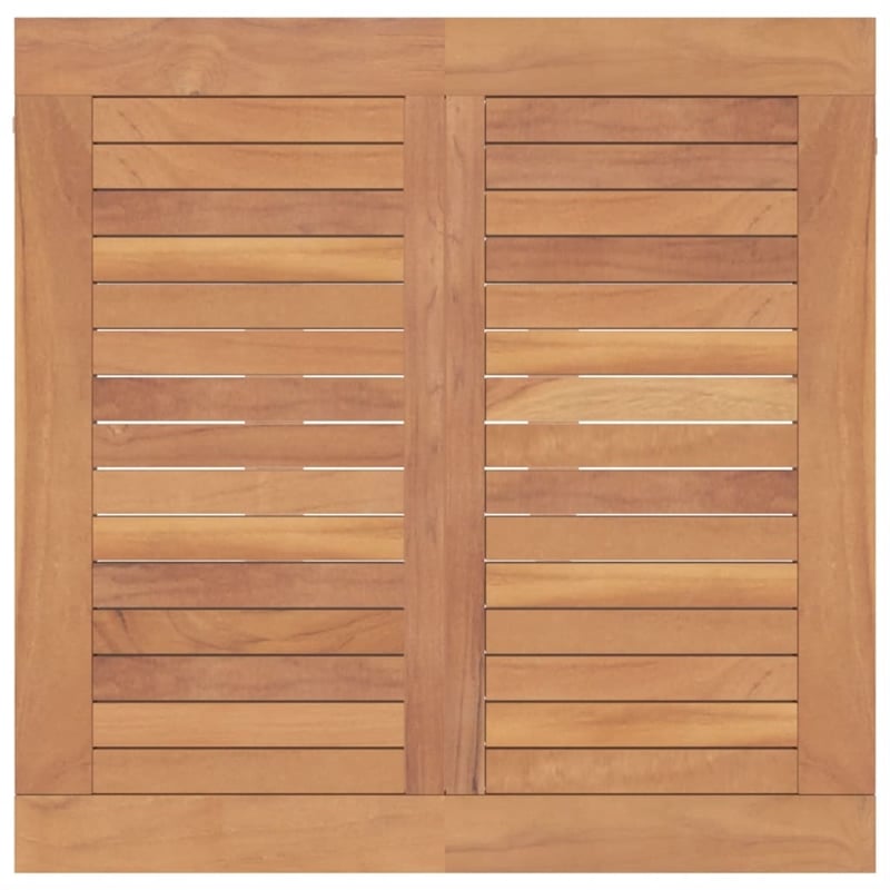 Bowery Hill Solid Teak Wood Medium Ergonomic Garden Dining Set in Brown