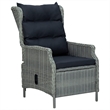 Bowery Hill Poly Rattan Standard Garden Dining Set in Light Gray