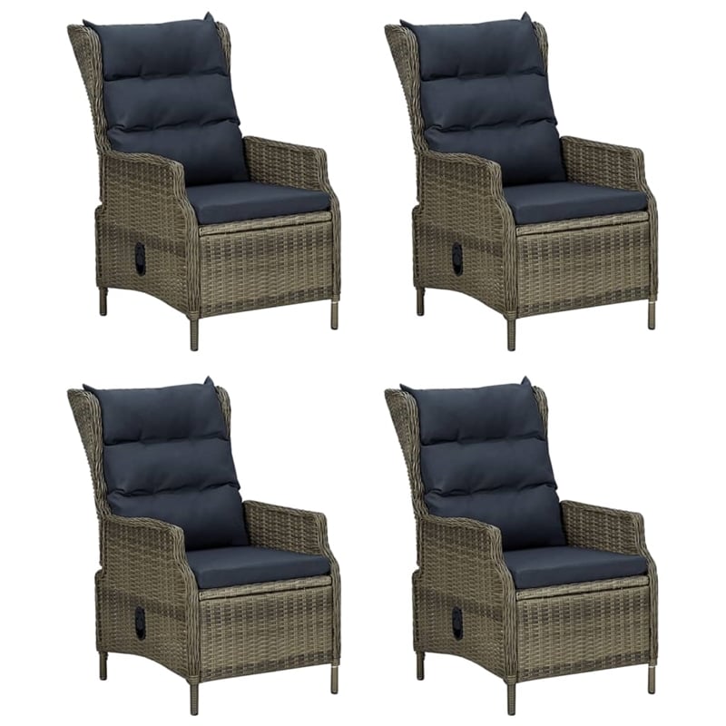 Bowery Hill Contemporary Durable Outdoor Garden Dining Set in Brown