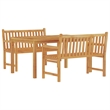 Bowery Hill Contemporary Garden Dining Set Natural Teak/Brown