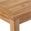 Bowery Hill Smooth Sanded Teak HardWood Standard Garden Dining Set in Brown