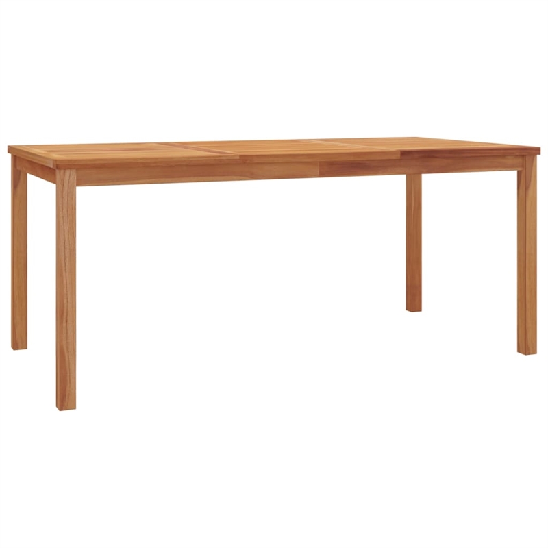 Bowery Hill Solid Teak Wood Large Durable Garden Dining Set in Brown