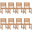 Bowery Hill Solid Teak Wood 9 Piece Set Durable Garden Dining Set in Brown
