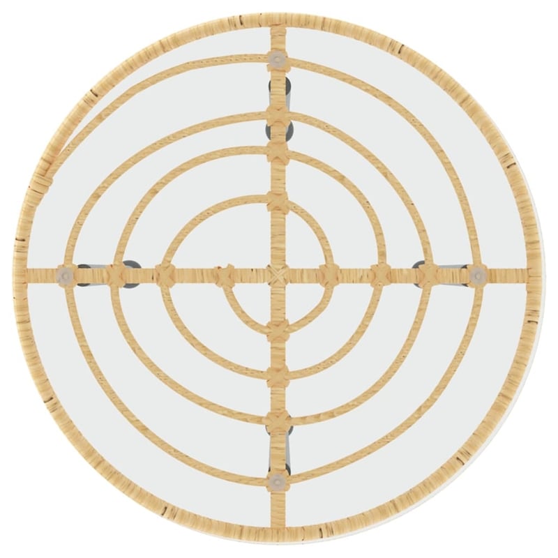 Bowery Hill Poly Rattan & Tempered Glass Compact Garden Dining Set in Black