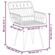 Bowery Hill Poly Rattan & Tempered Glass Standard Garden Dining Set in Black