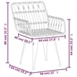 Bowery Hill Contemporary Weather-Resistant Garden Dining Set in Black