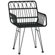 Bowery Hill Contemporary Weather-Resistant Garden Dining Set in Black