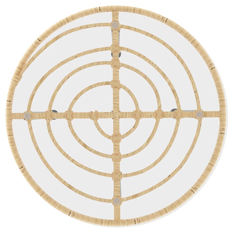 Bowery Hill Steel Garden Dining Set Round Modern Garden Dining Set in Black