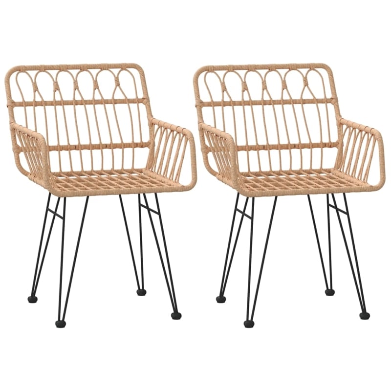 Bowery Hill Steel & Polyethylene Medium Garden Dining Set in Black