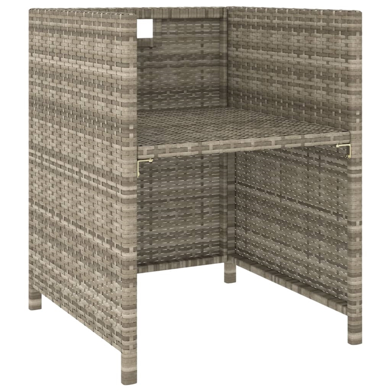 Bowery Hill Contemporary Synthetic Poly Rattan Patio Dining Set in Beige/Cream