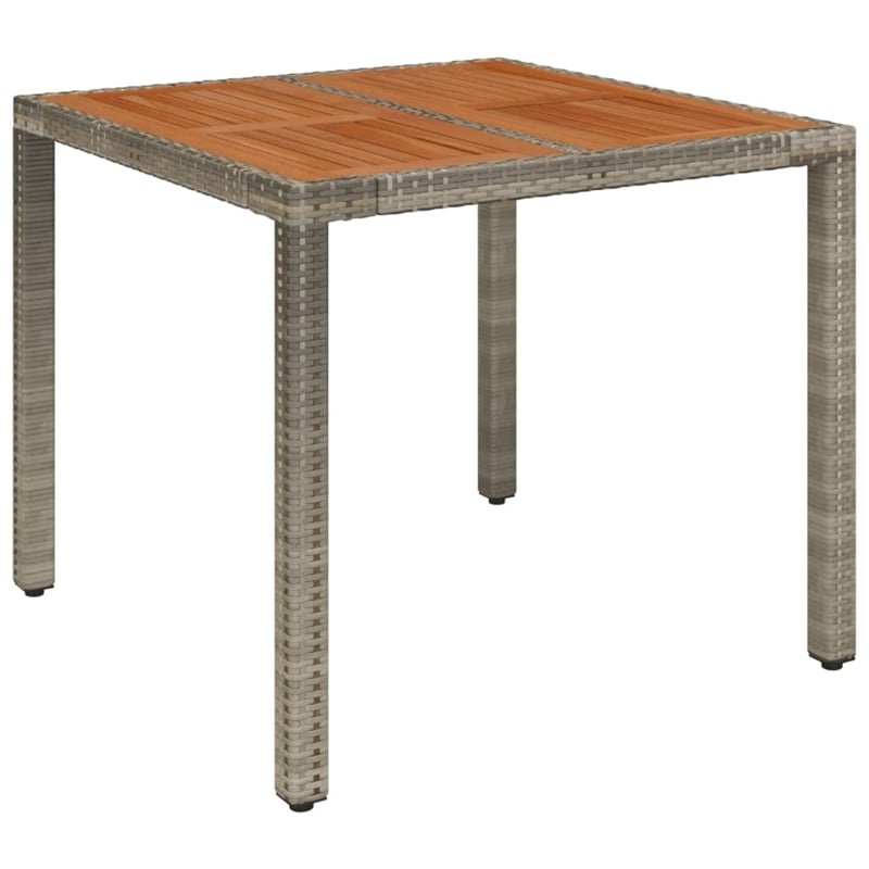 Bowery Hill Contemporary Weather-Resistant Garden Dining Set in Gray