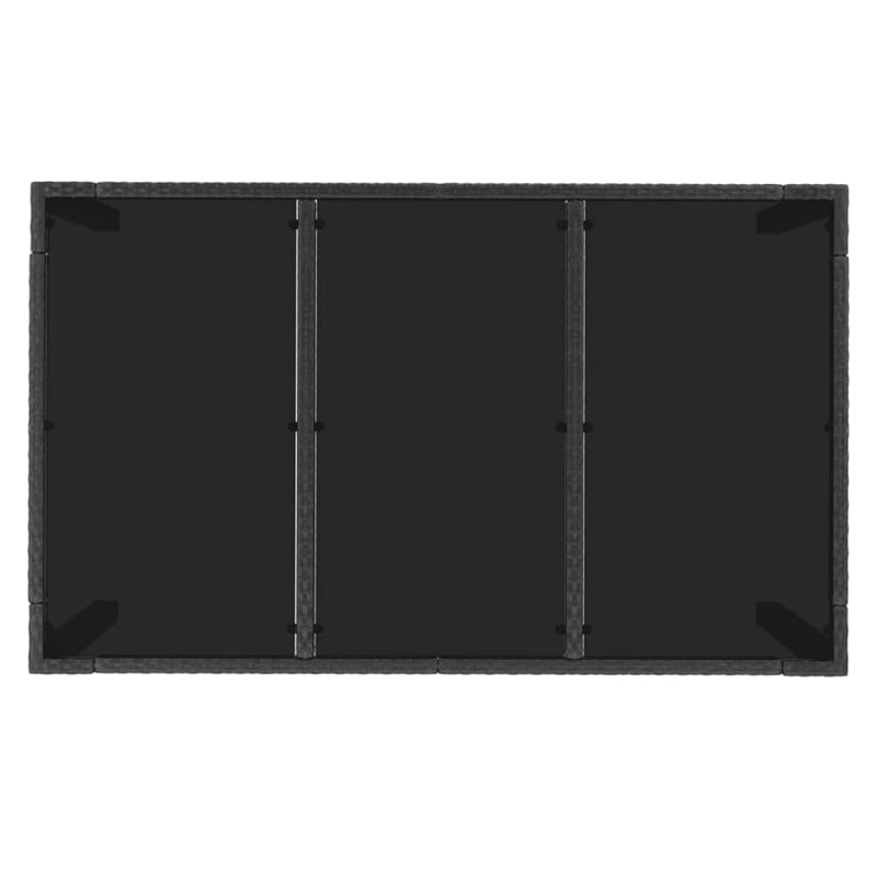 Bowery Hill Contemporary Garden Dining Set in Black/Cream White