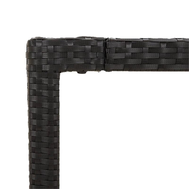 Bowery Hill Contemporary Garden Dining Set in Black/Cream White