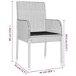 Bowery Hill Contemporary Weather-Resistant Garden Dining Set in Black