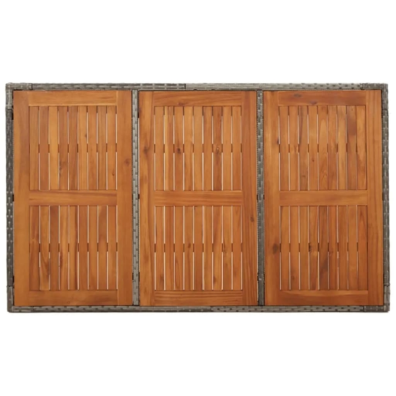 Bowery Hill Contemporary Powder-Coated 5 Piece Garden Dining Set in Gray