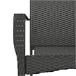 Bowery Hill Contemporary Poly Rattan 5 Piece Garden Dining Set in Black